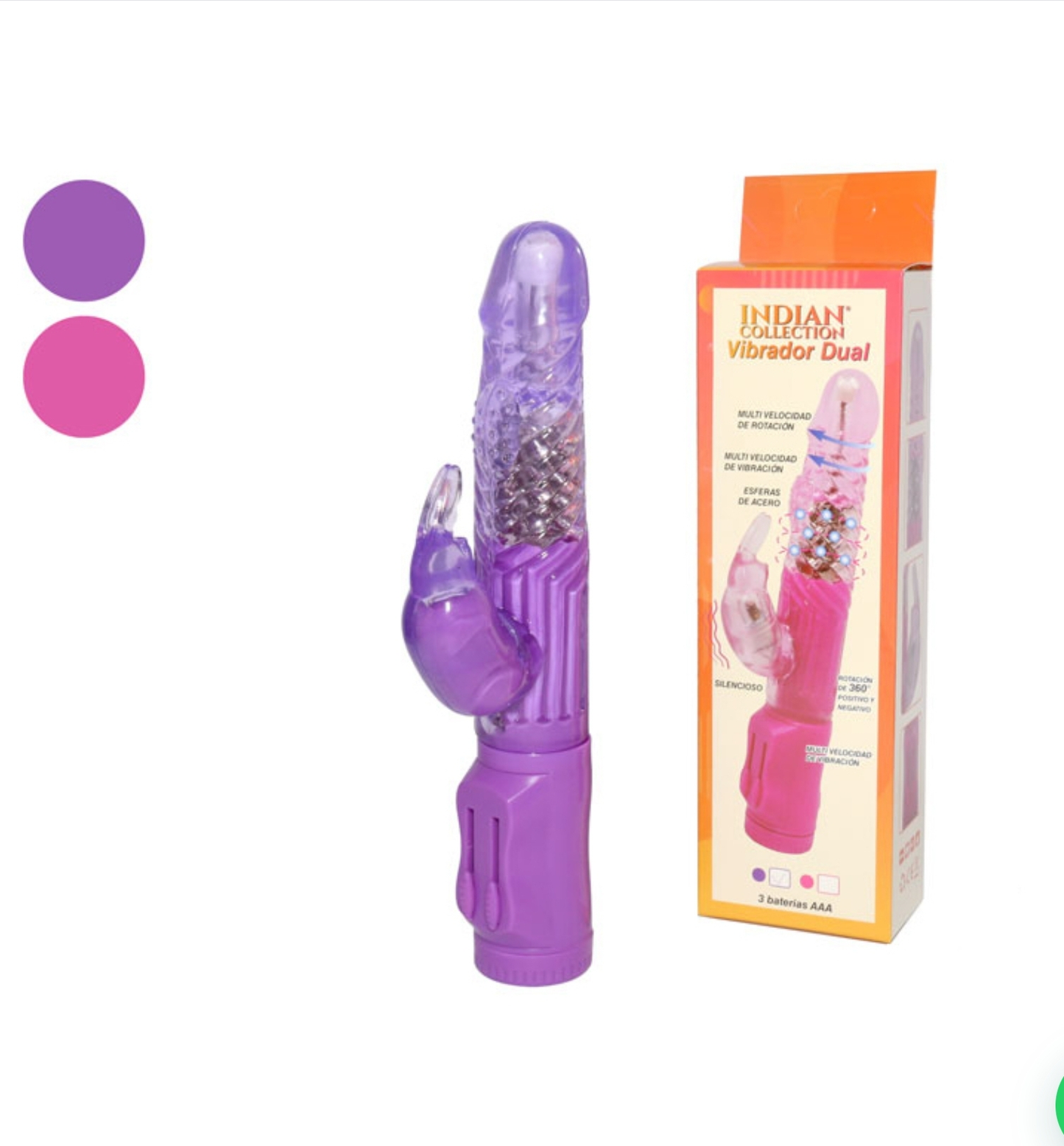 Vibrador dual rotación