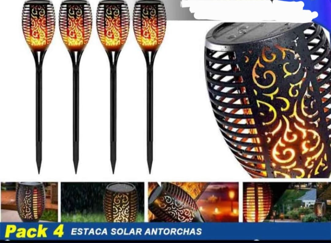 Pack De 4 Antorchas Solar